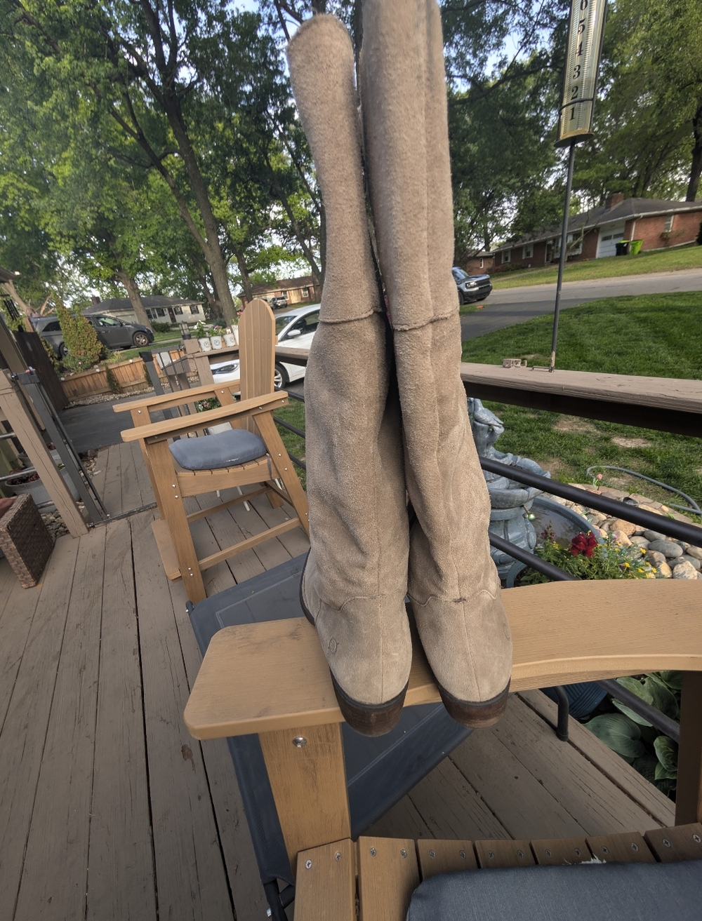 Suede Boots Tall Boots Riding Boots Size 9 - Picture 8 of 12